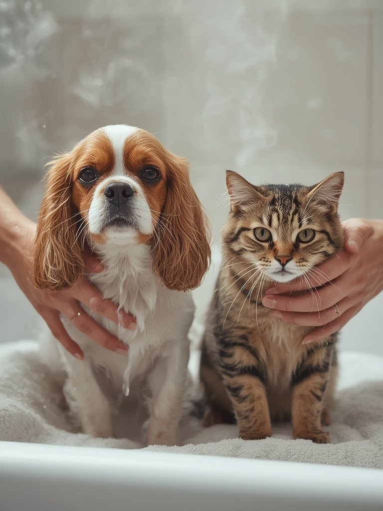 medicated shampoo in action