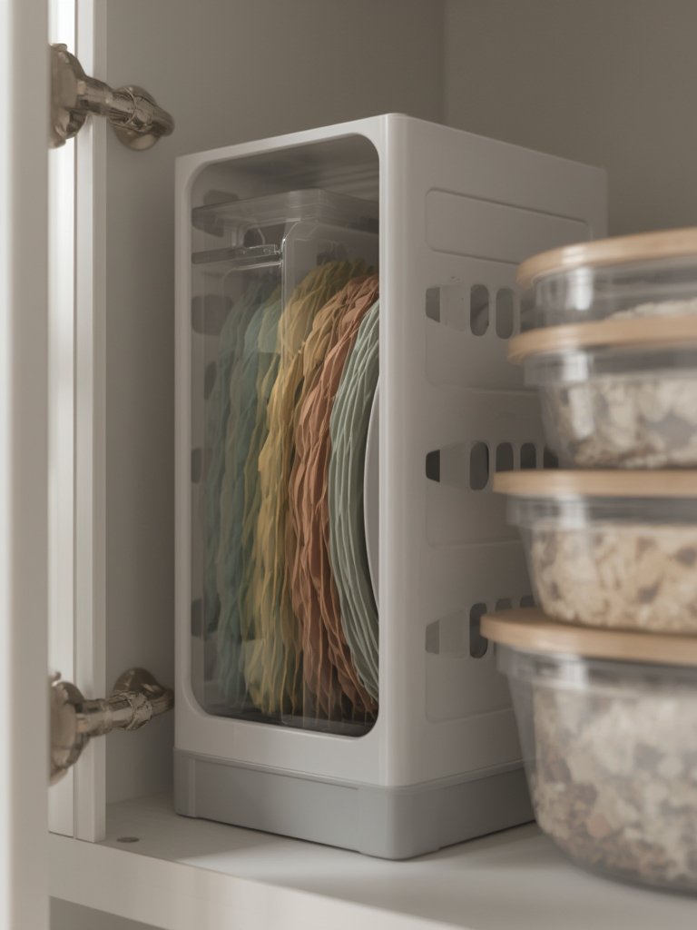 lid organizer in action