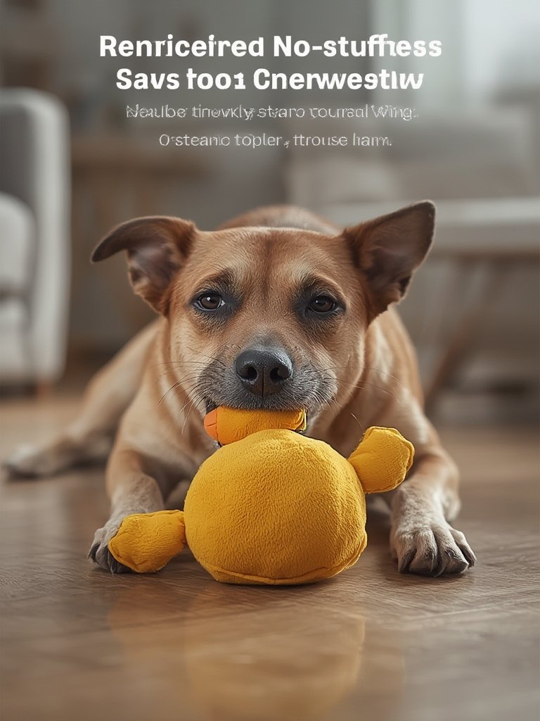 crinkle duck squeaky toy closeup
