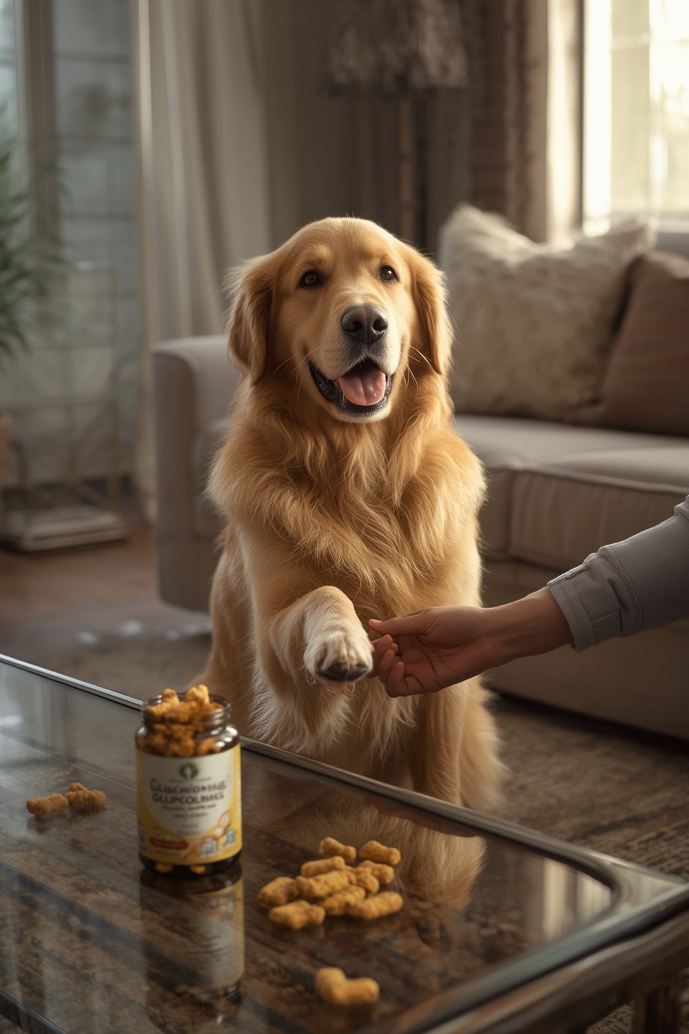 dog glucosamine cutting through thick branch