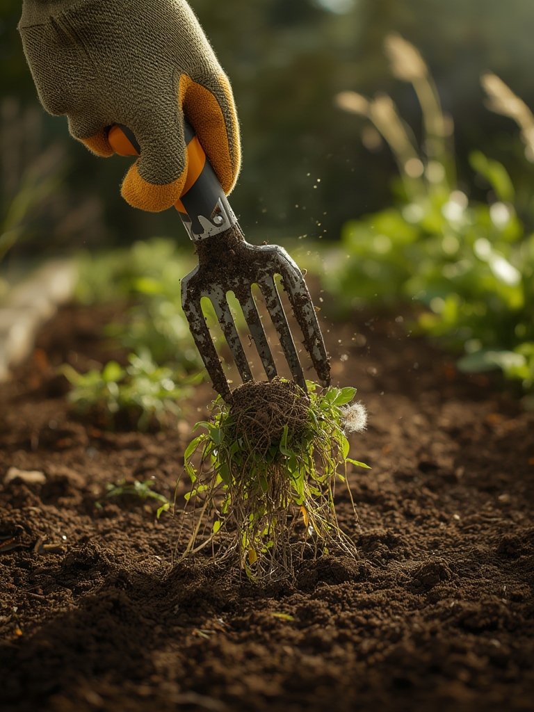 Ergo Weeder in action