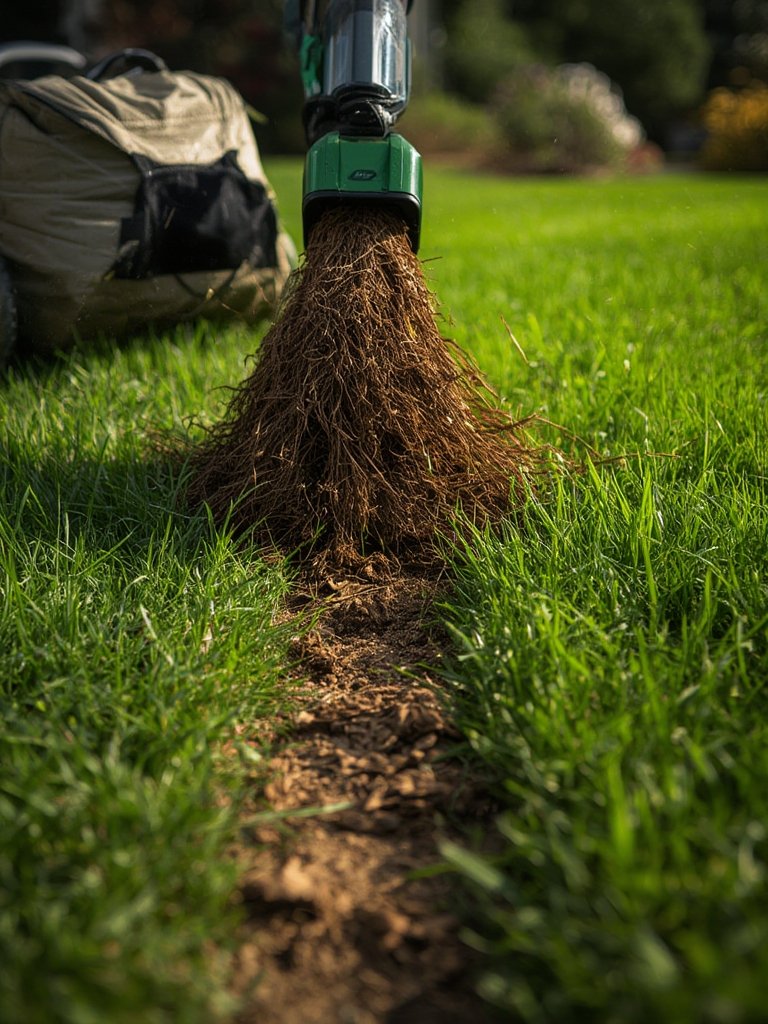 Electric Dethatcher: 7 Ultimate Steps For An Amazing Lawn In 2026 2 electric dethatcher in action