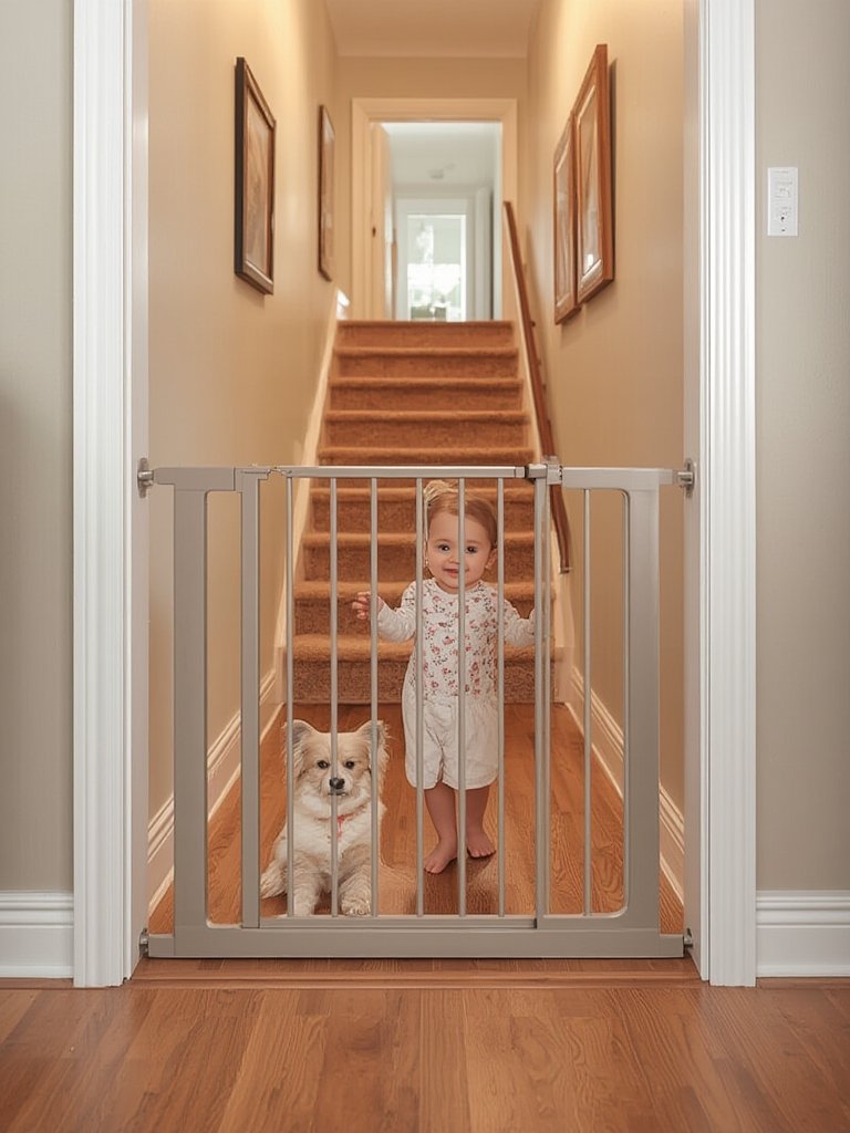 baby gate in action