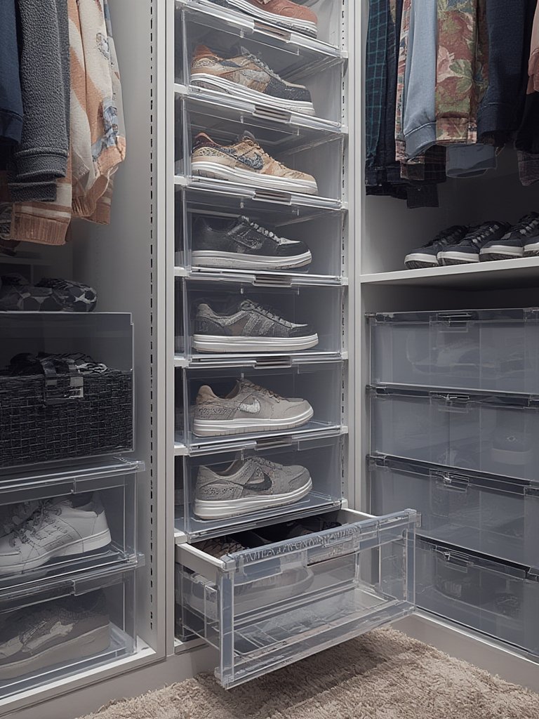 shoe organizer in action