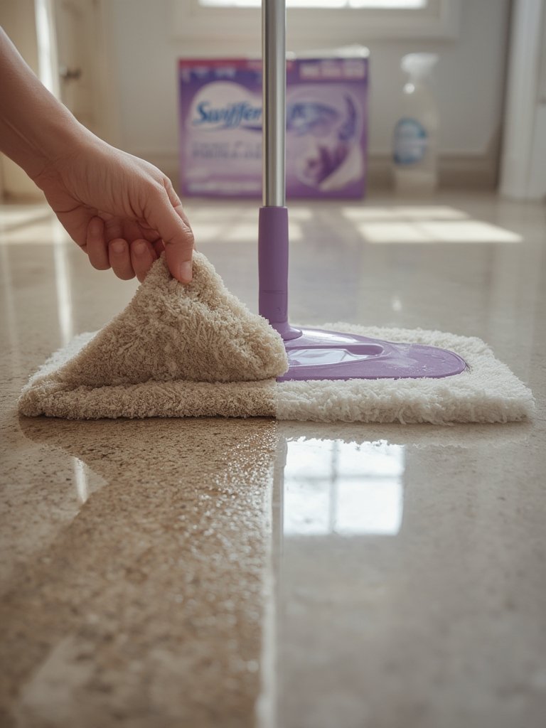 mopping pads in action