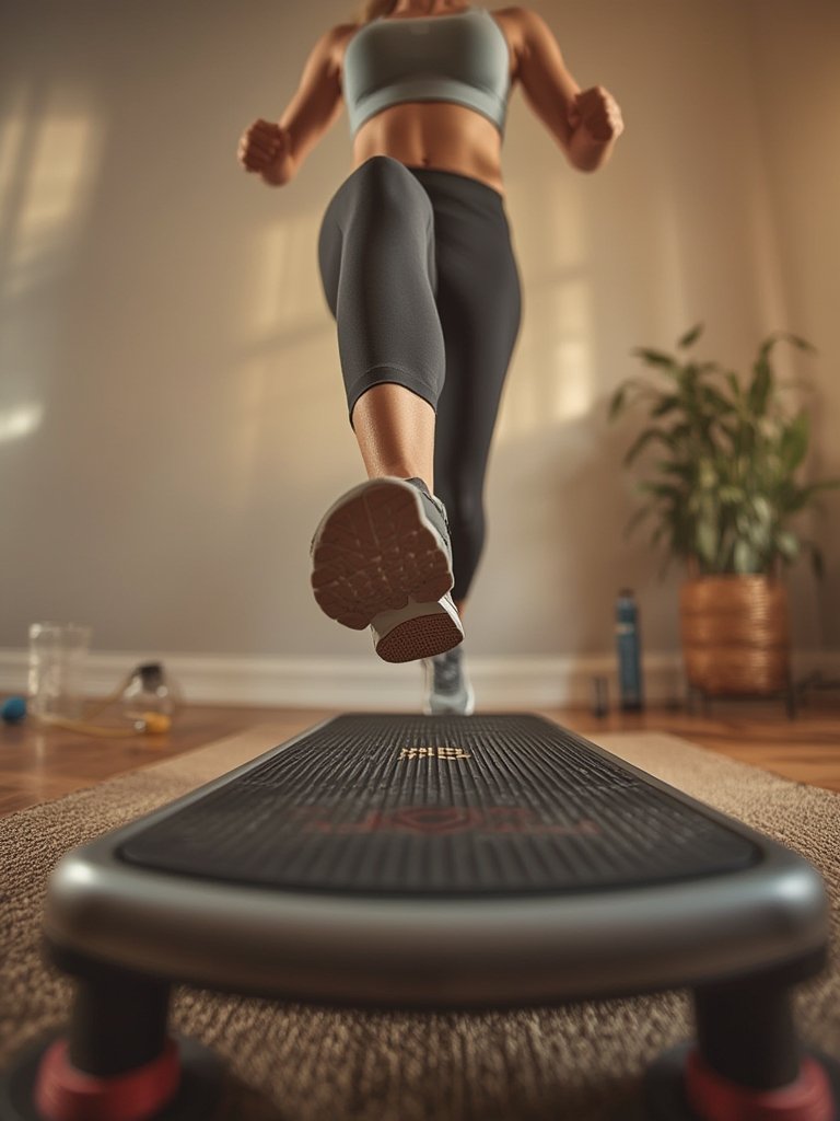 exercise stepper in action