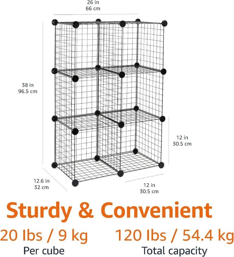 Amazon Basics 6-Cube Wire Grid Stackable Storage Organizer 5 81esLFUnJL. AC SL1500 Fitter Picks