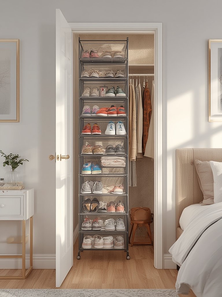 SHOE ORGANIZER: 7 ULTIMATE STEPS for AMAZING Closet Freedom 2 Shoe Organizer in action
