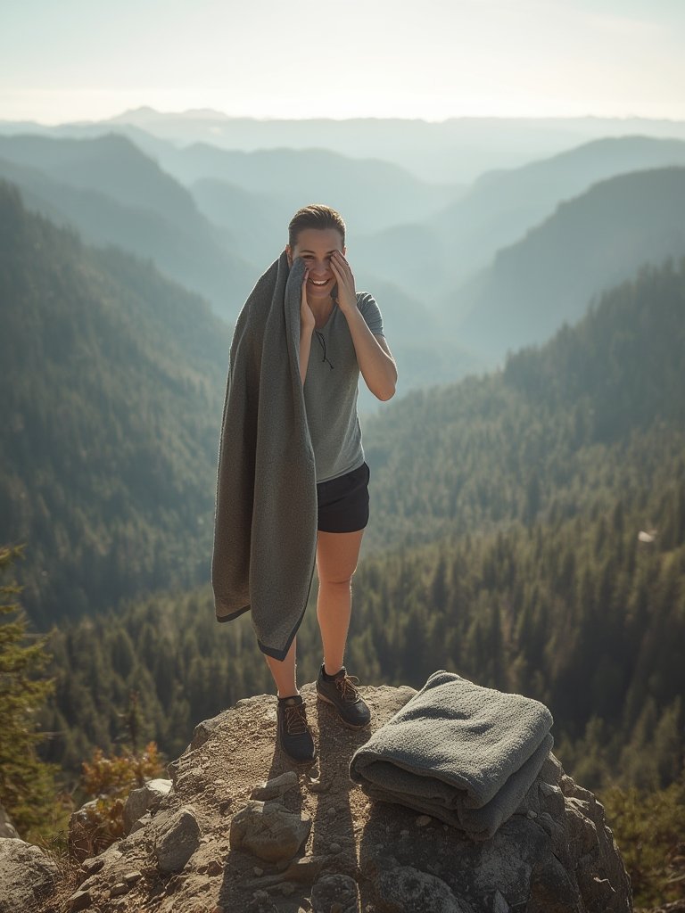 compressed hiking towel - Illustration 3