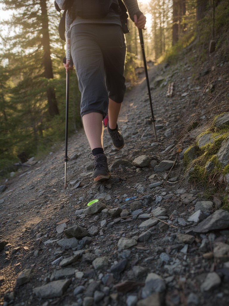 6 Pcs Hiking Pole Tips: The Ultimate Guide For The Best Replacement Solution In 2026 2 Hiking Pole Tips in action