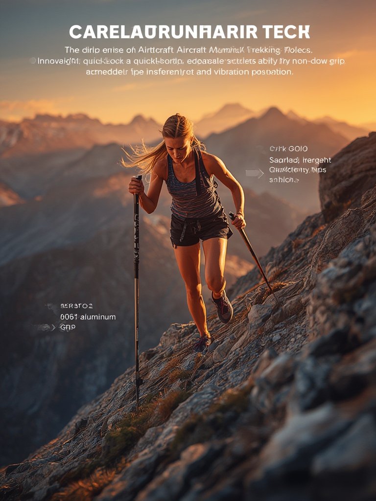 Trekking Poles: 7 Best Picks for Easy Mountain Hiking Adventures 1 Cascade Mountain Tech Lightweight Aircraft-Grade Aluminum Trekking Poles with Extended Down Grip Plus Tip Kit product view