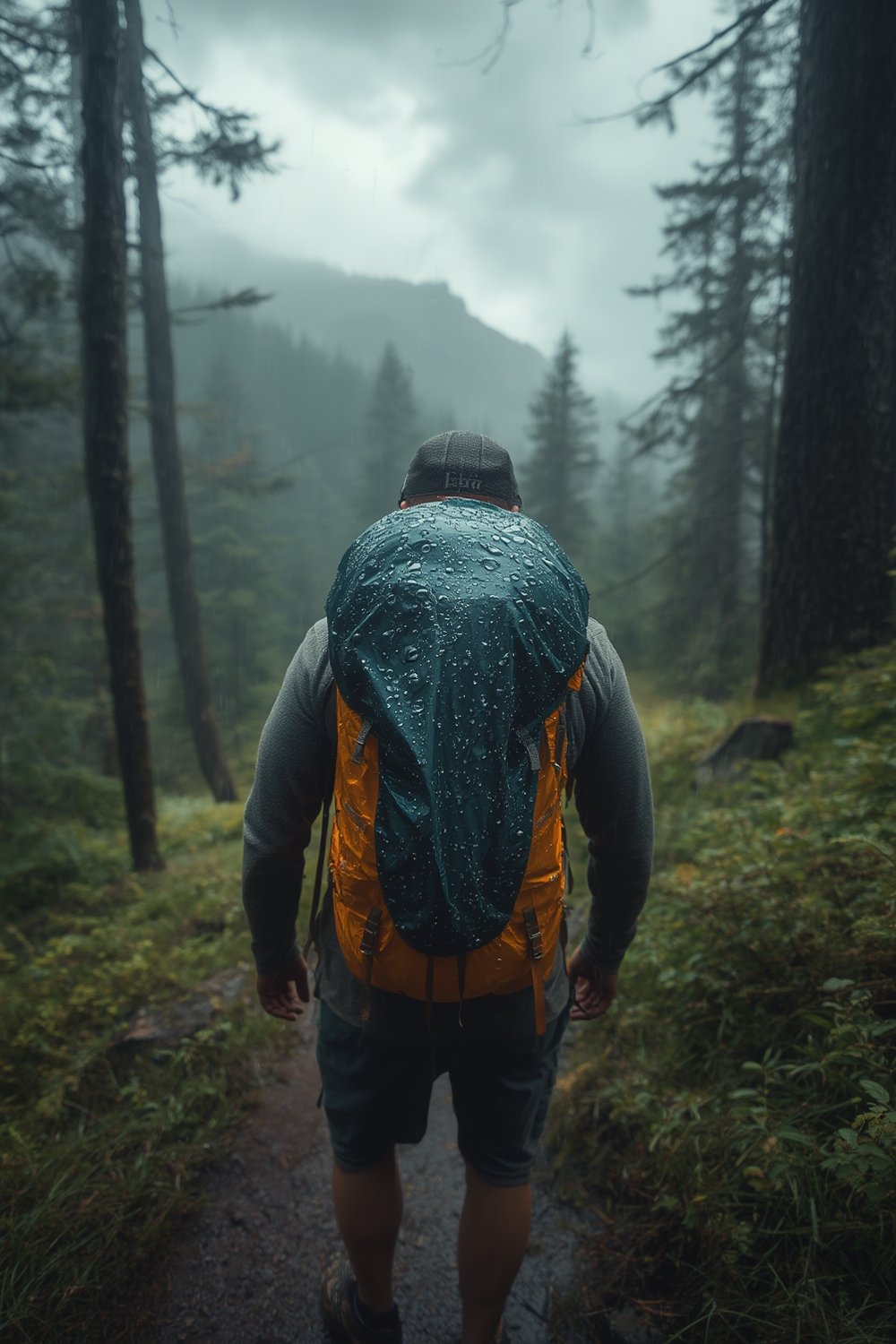 hiking backpack rain cover - Illustration 1
