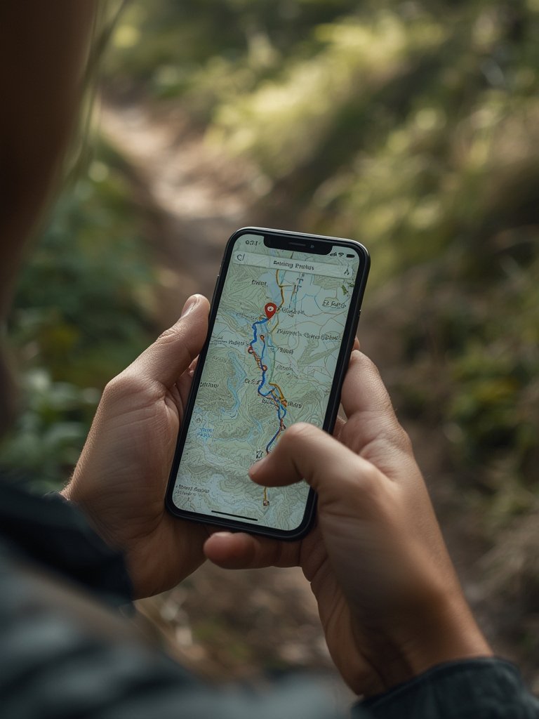 hiking navigation map app